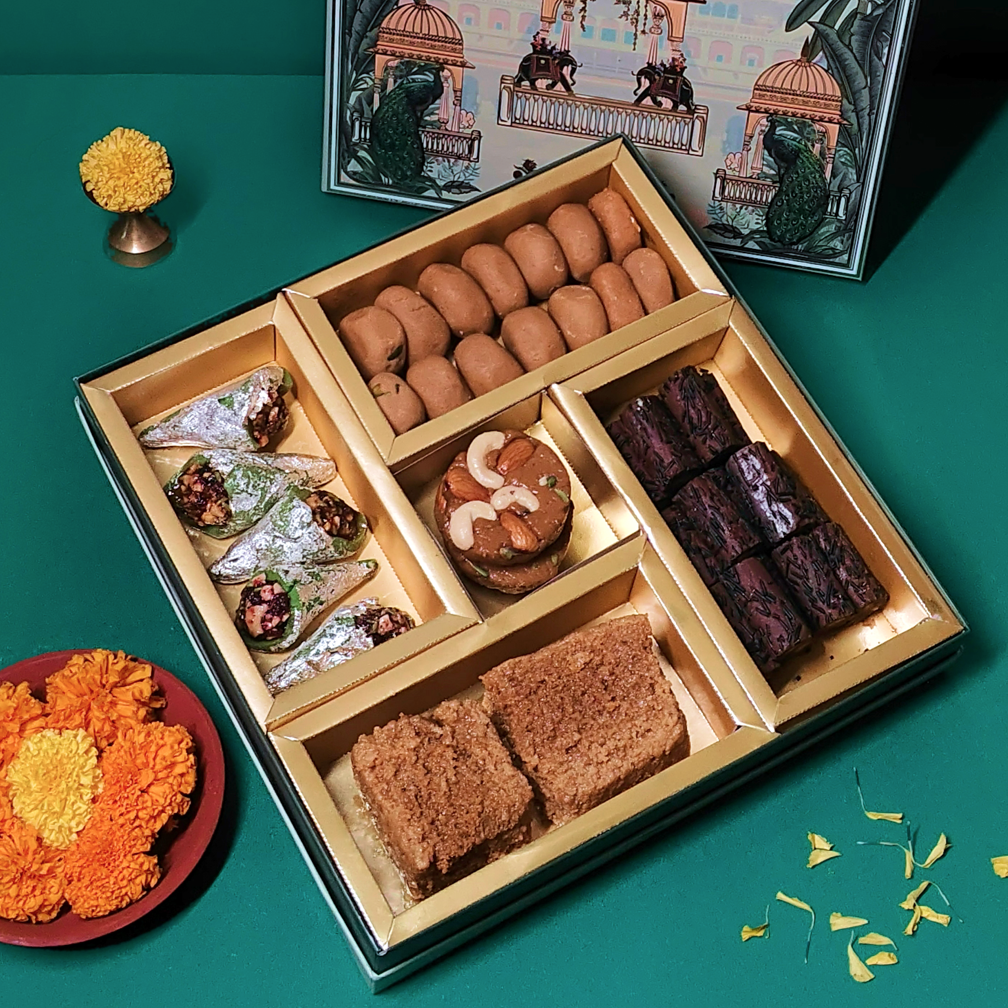 Rajwadi Pitara-Pack of 5 Sweets - 1 KG