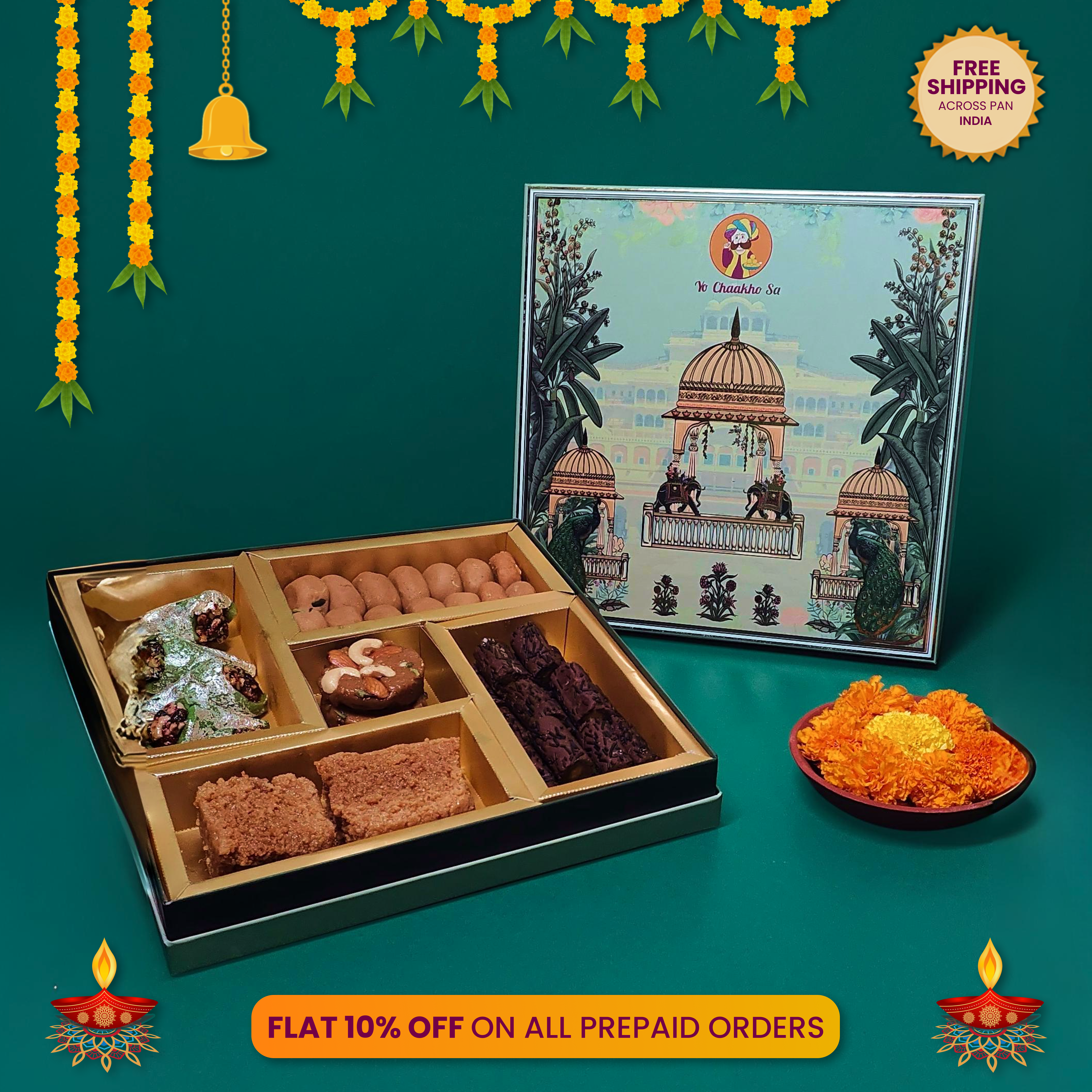 Rajwadi Pitara-Pack of 5 Sweets - 1 KG